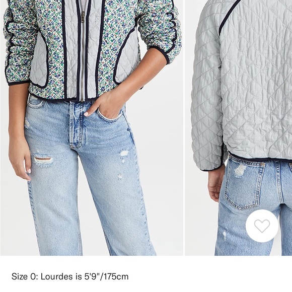 The Great. Reversible Quilted Jacket Sz 2/M - Picture 6 of 11